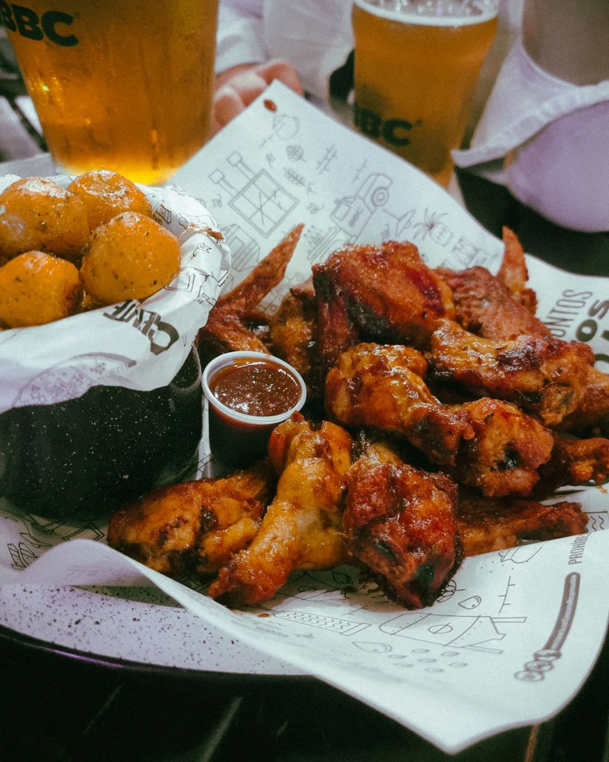 Air Fryer Chicken Wings plated air fryer meal