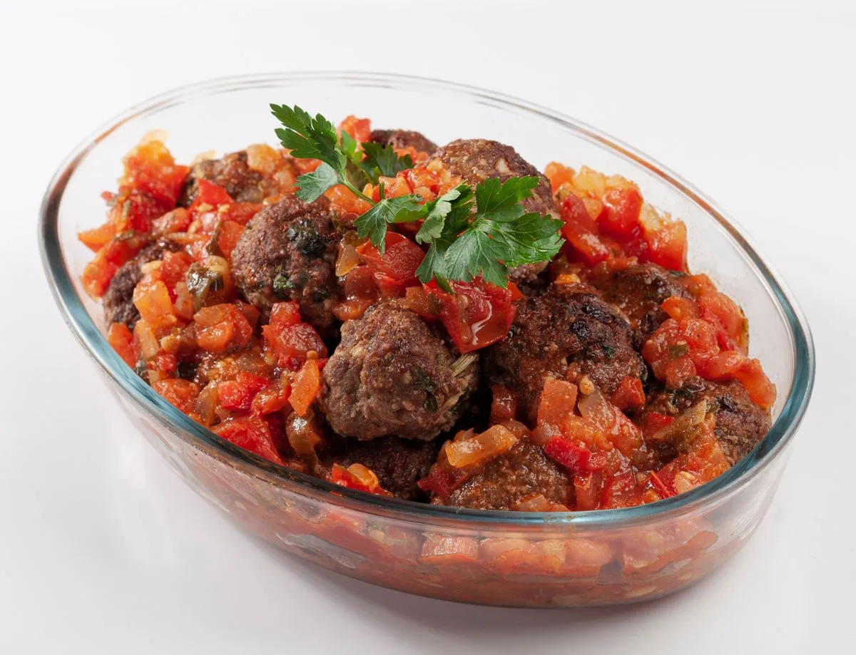 Air Fryer Meatballs plated air fryer meal