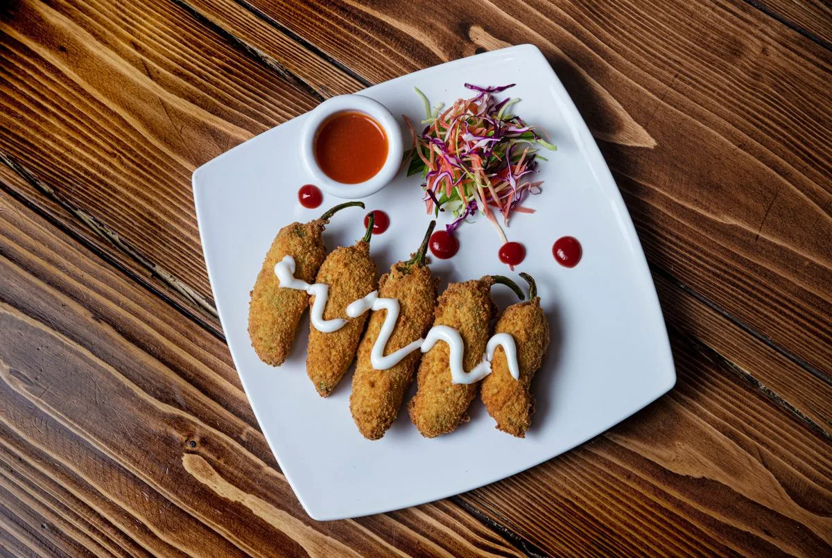 Air Fryer Jalapeño Poppers plated air fryer meal