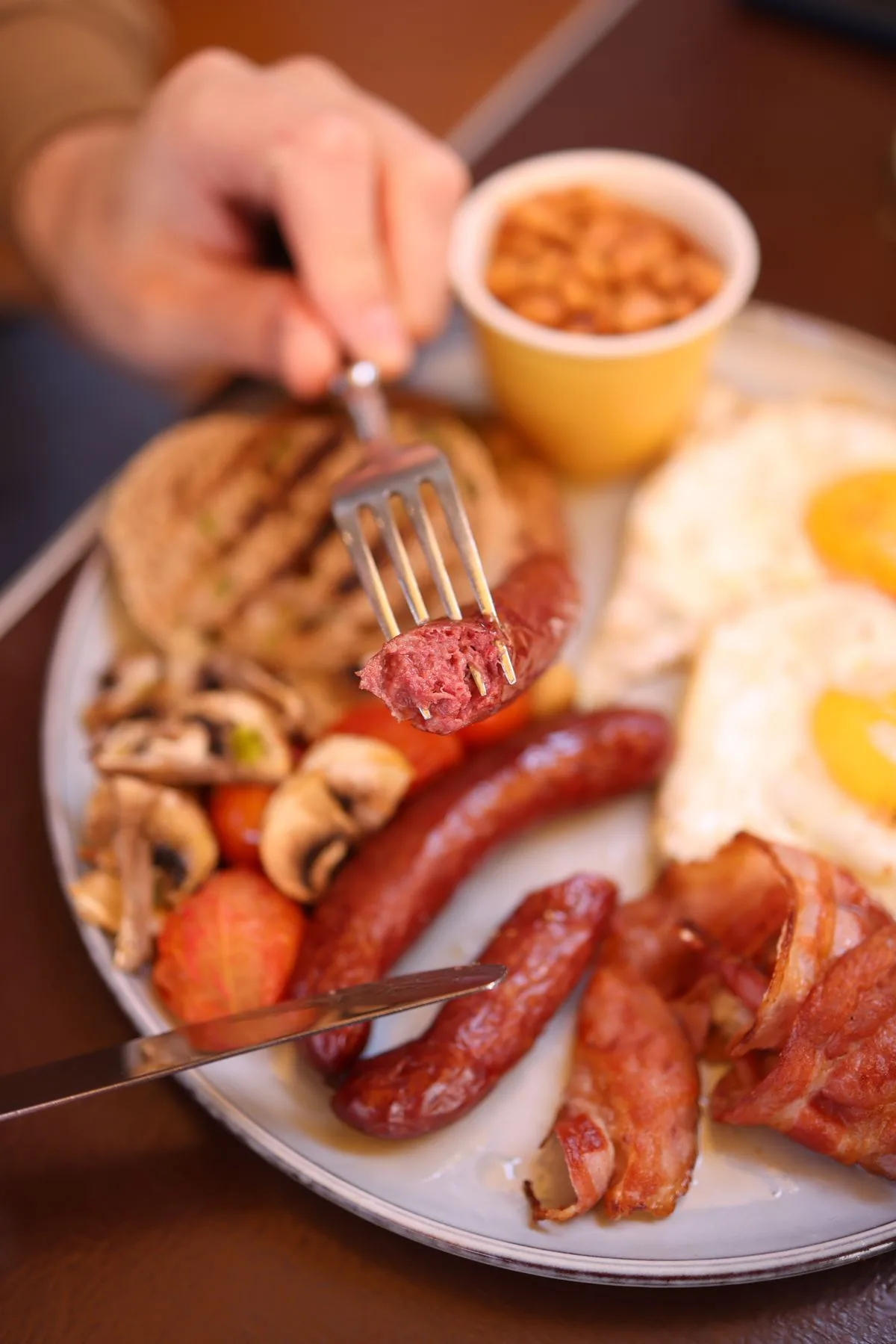 Air Fryer Breakfast Sausage plated air fryer meal