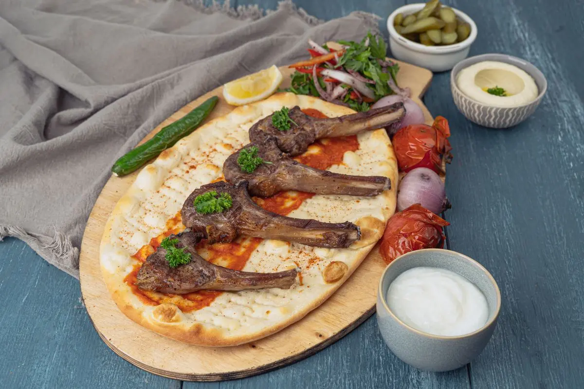 Air Fryer Lamb Chops plated air fryer meal