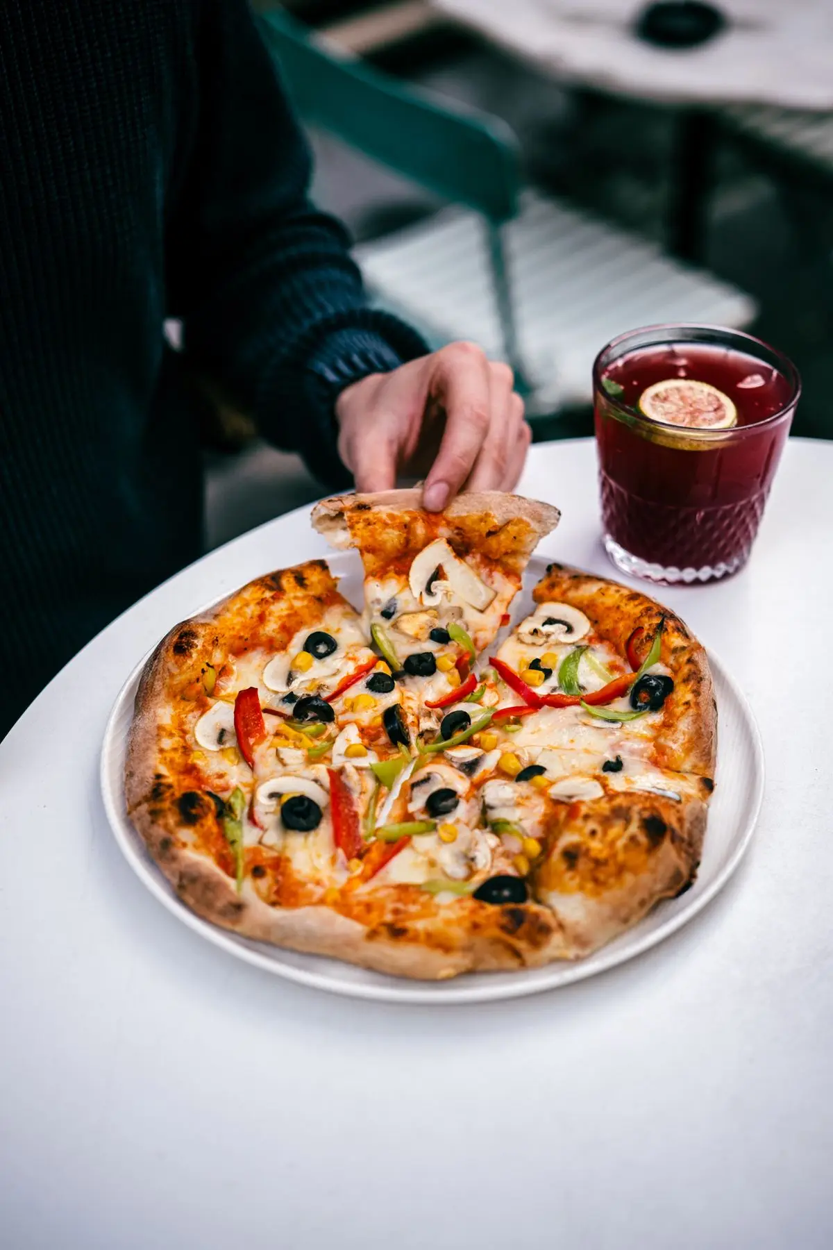 Air Fryer Pizza plated air fryer meal