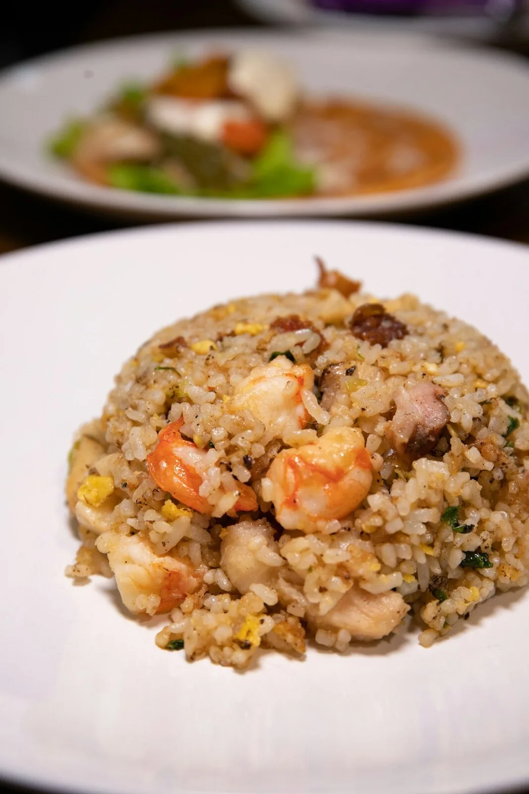 Takeout-Style Egg Fried Rice plated Chinese dinner