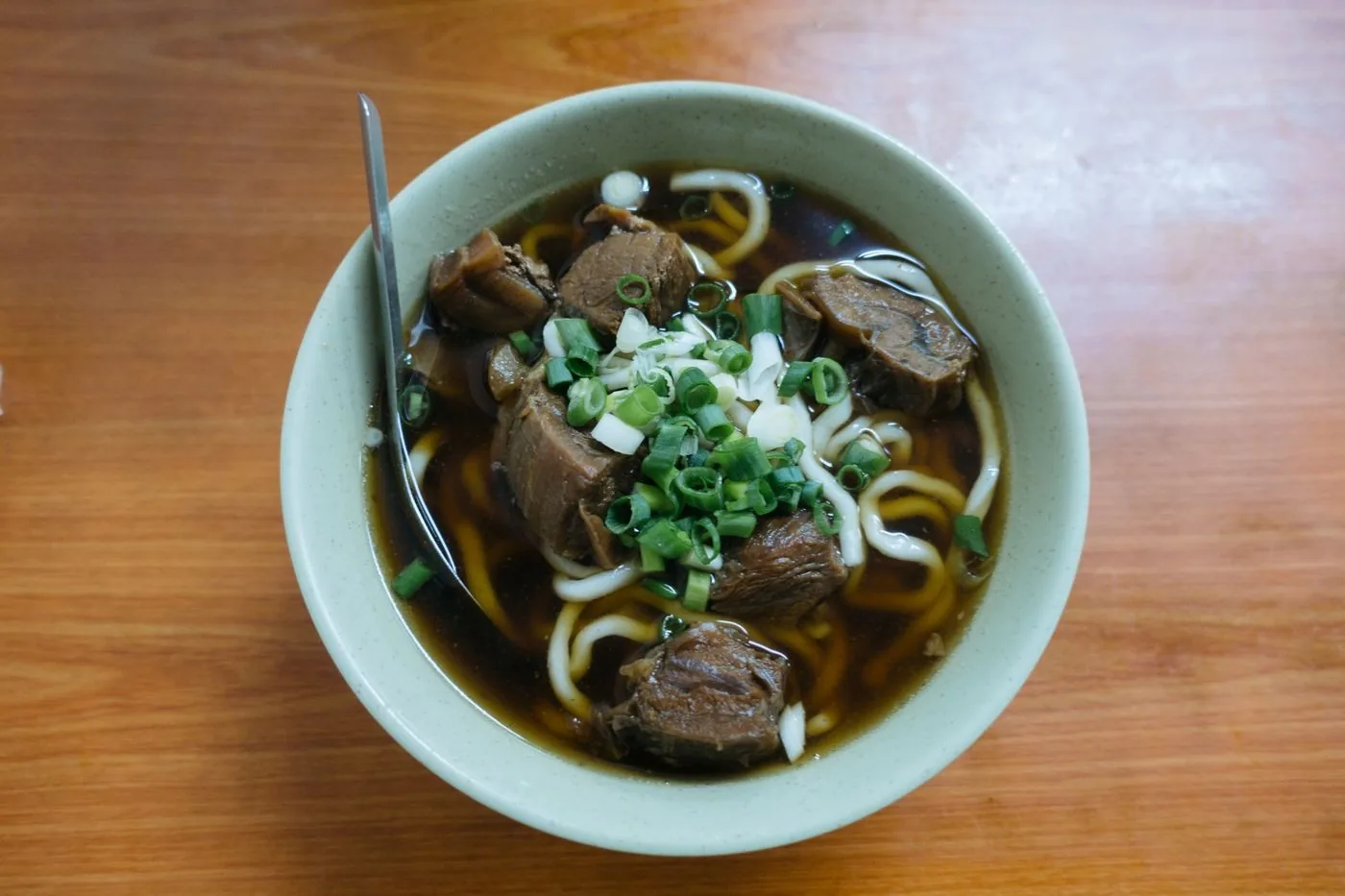 Cinnamon Beef Noodle Soup plated Chinese dinner