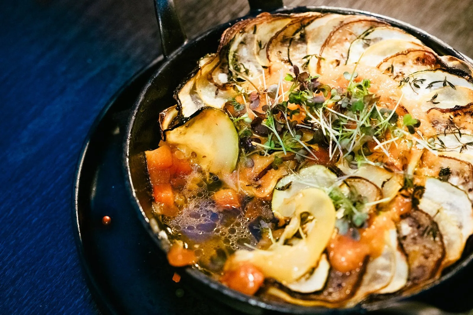 Classic Ratatouille plated French dinner