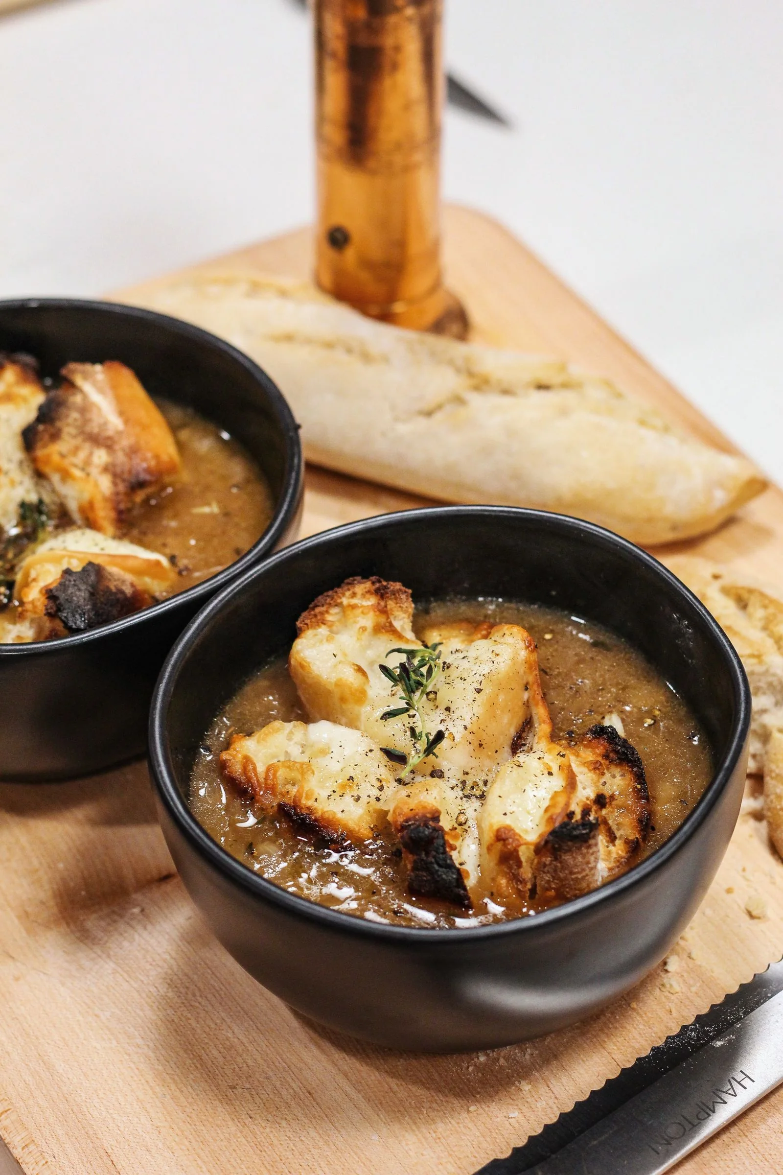 French Onion Soup plated French meal