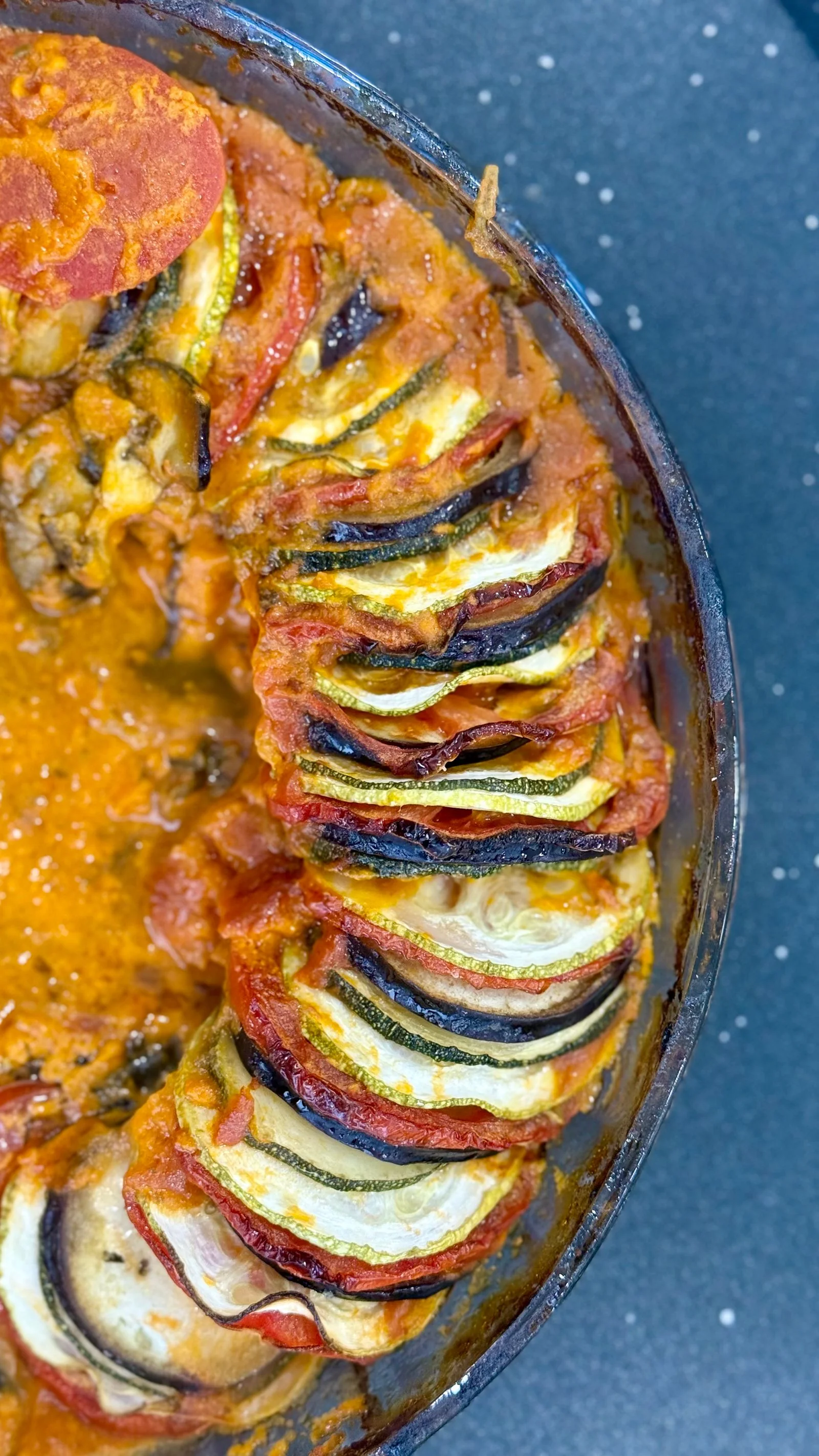 Ratatouille plated French meal
