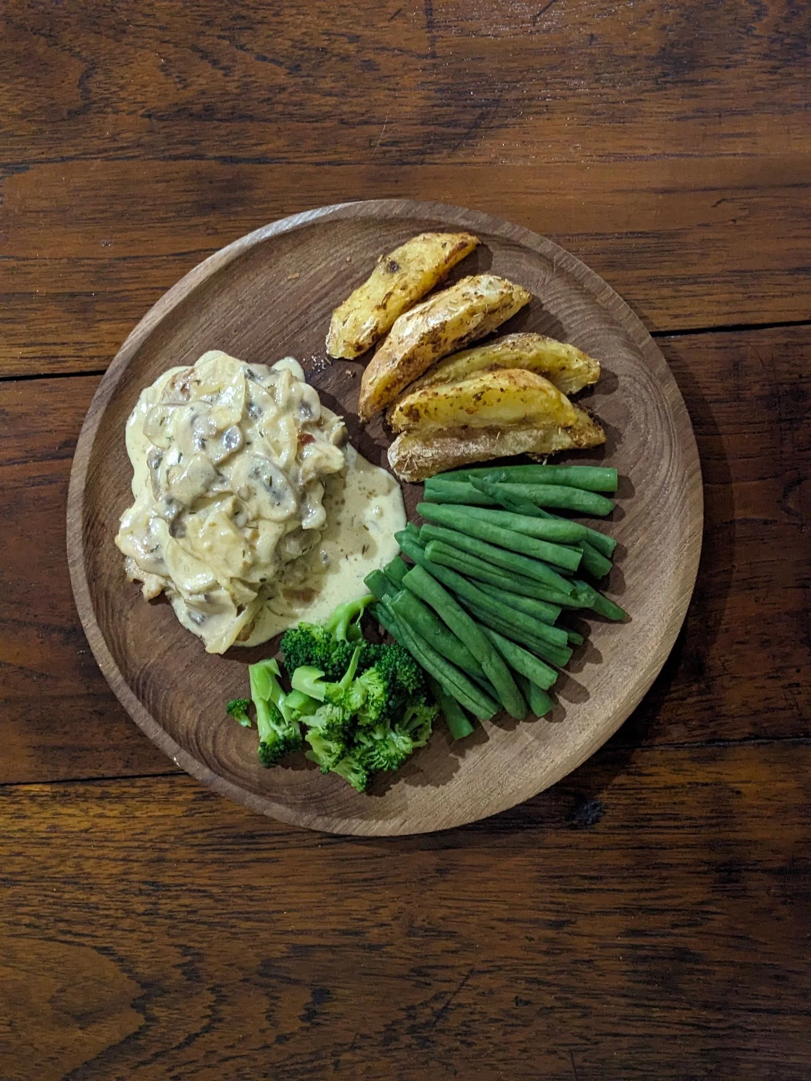 Chicken Fricassee plated French meal