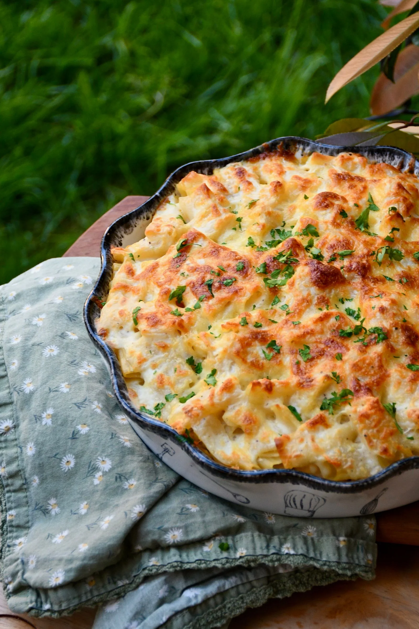 Potato Gratin Dauphinois plated French meal
