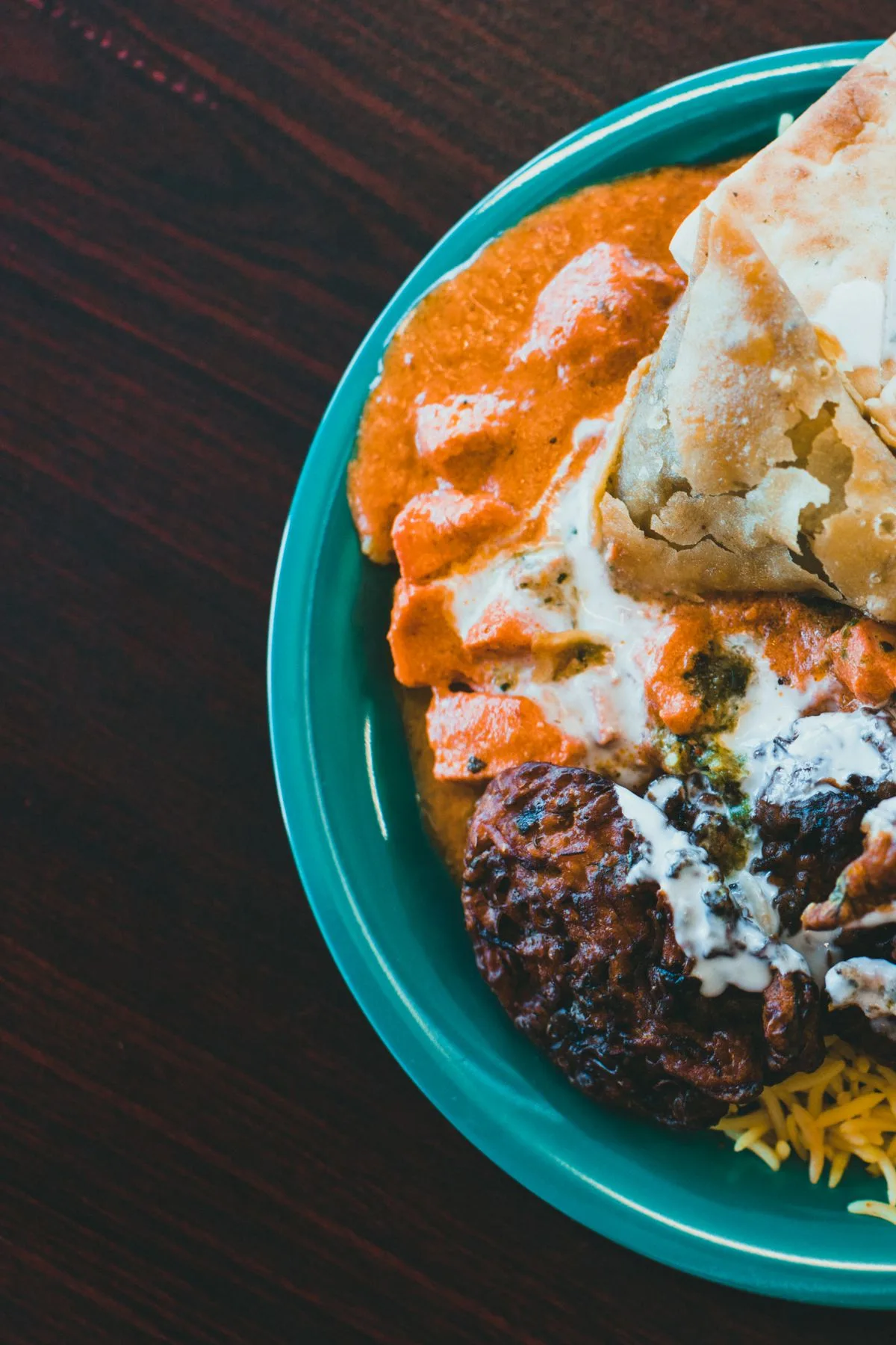 Paneer Tikka Skillet plated Indian dinner