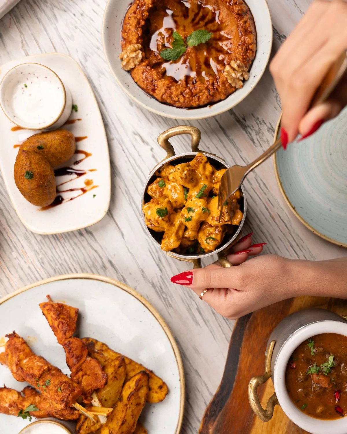 Tadka Dal Yellow plated Indian dinner