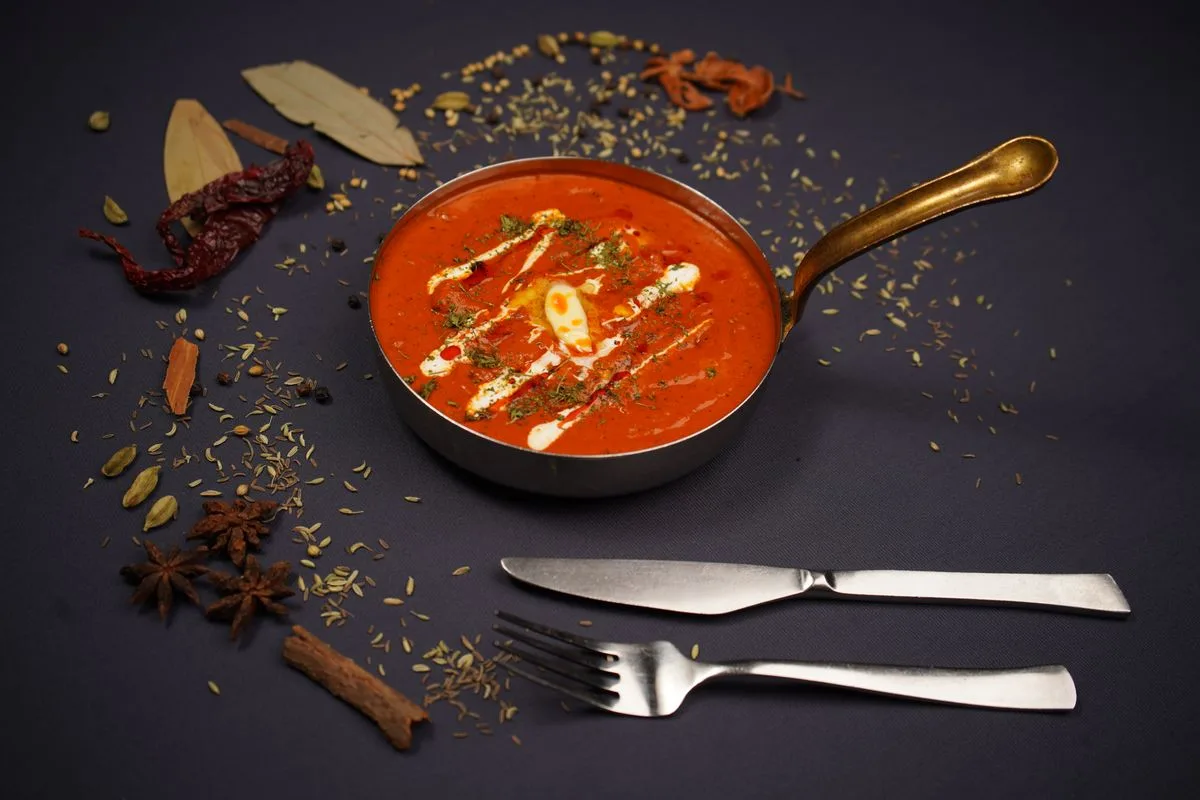 Paneer Butter Masala Light plated Indian dinner