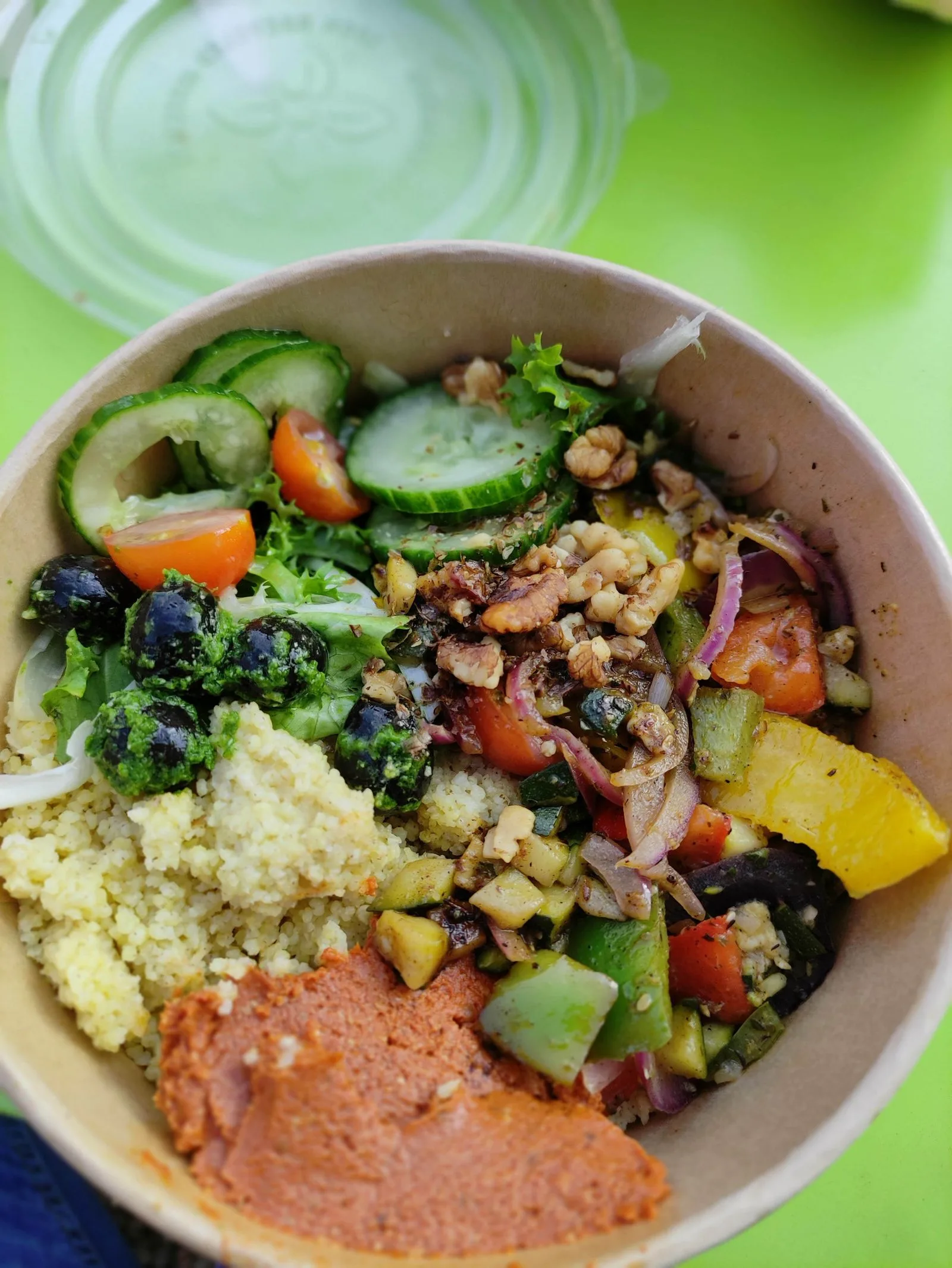 Grilled Vegetables with Israeli Couscous plated Mediterranean dinner