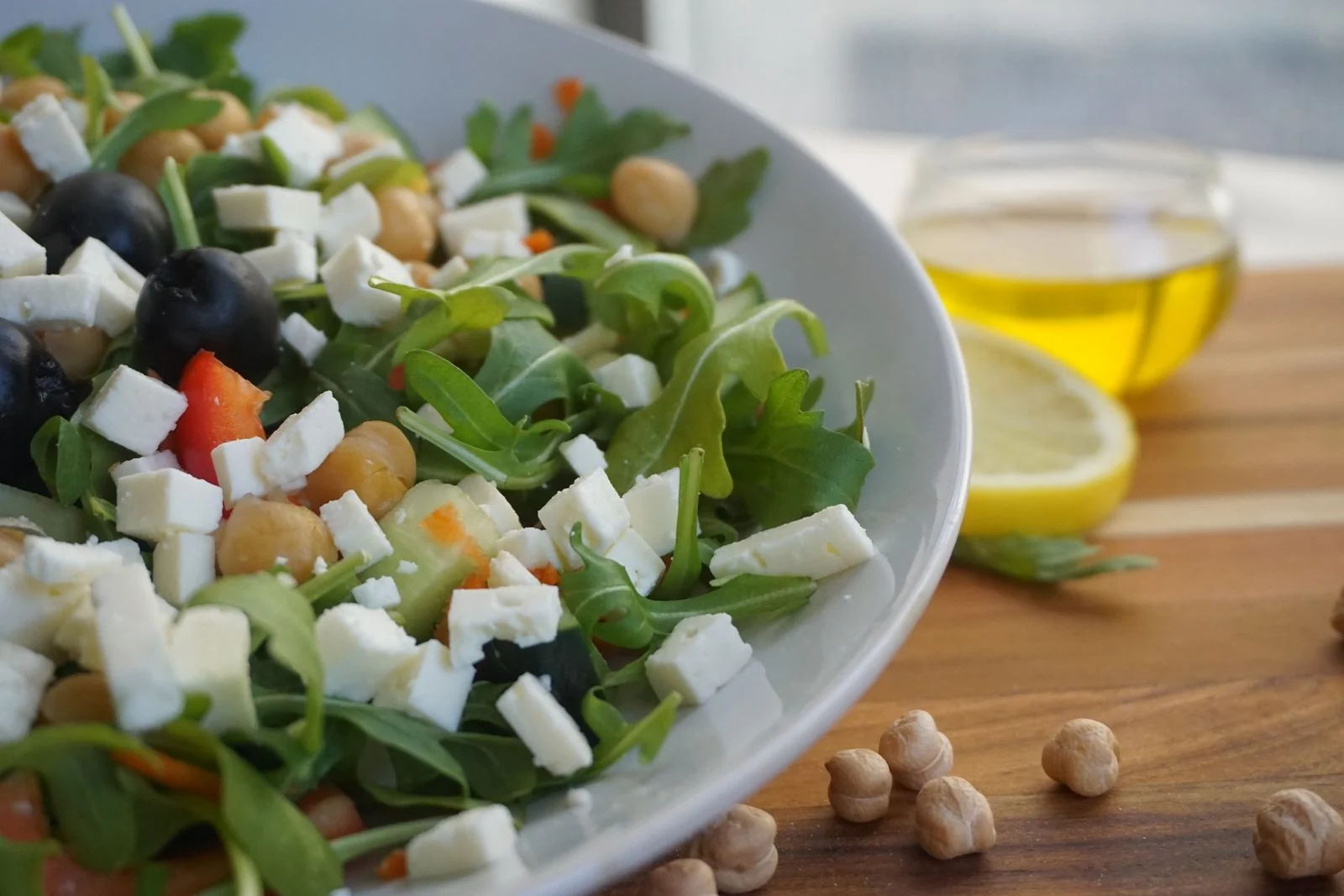 Mediterranean Chickpea Salad plated Mediterranean meal
