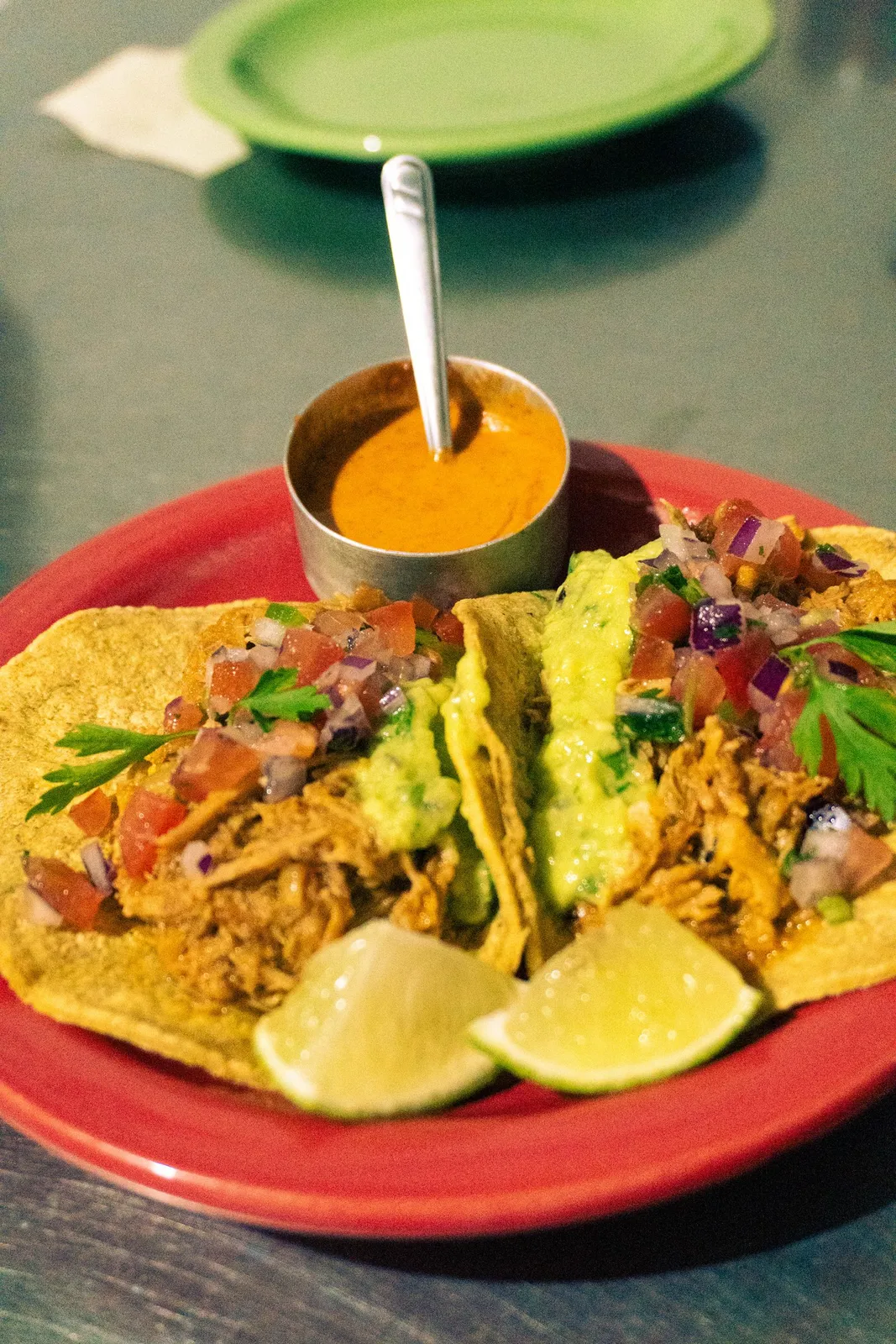 Weeknight Chicken Tacos plated Mexican meal
