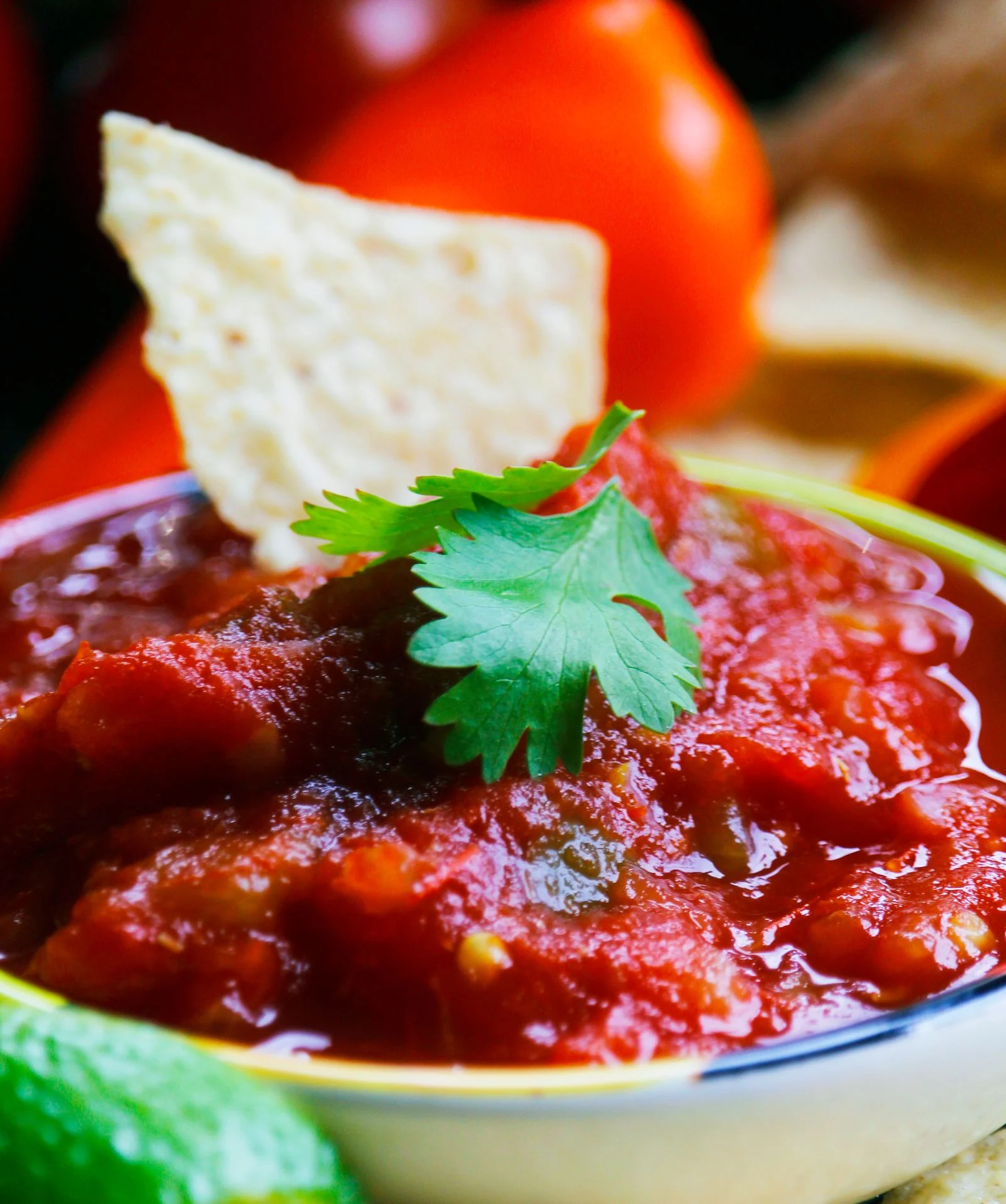 Fresh Pico de Gallo for Taco Night plated Mexican meal