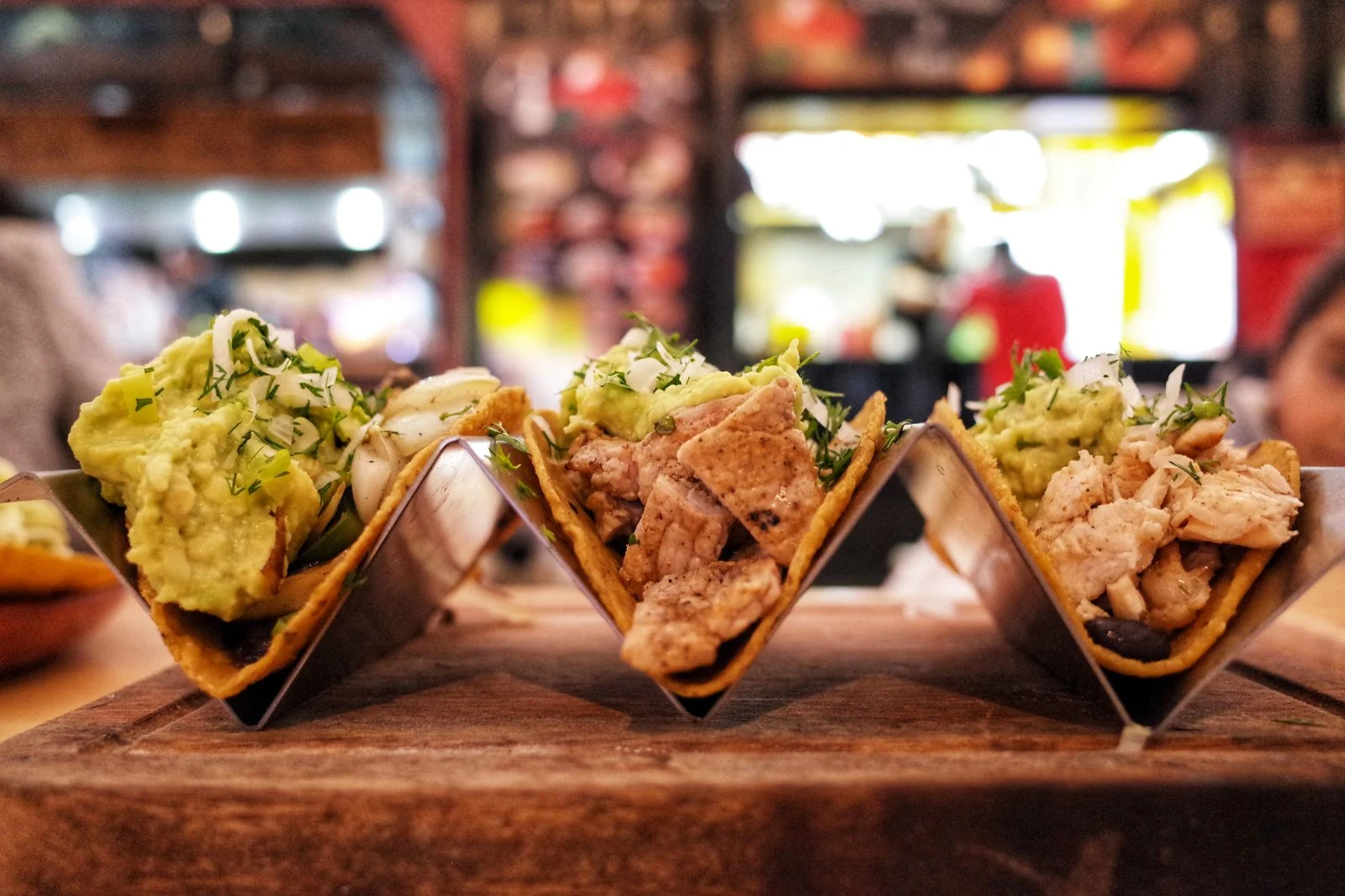 Shredded Chicken Tacos with Salsa Verde plated Mexican meal