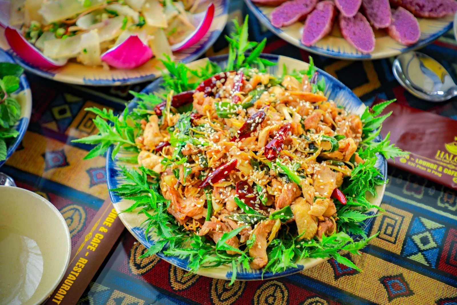 Cashew Chicken Thai Style plated Thai meal