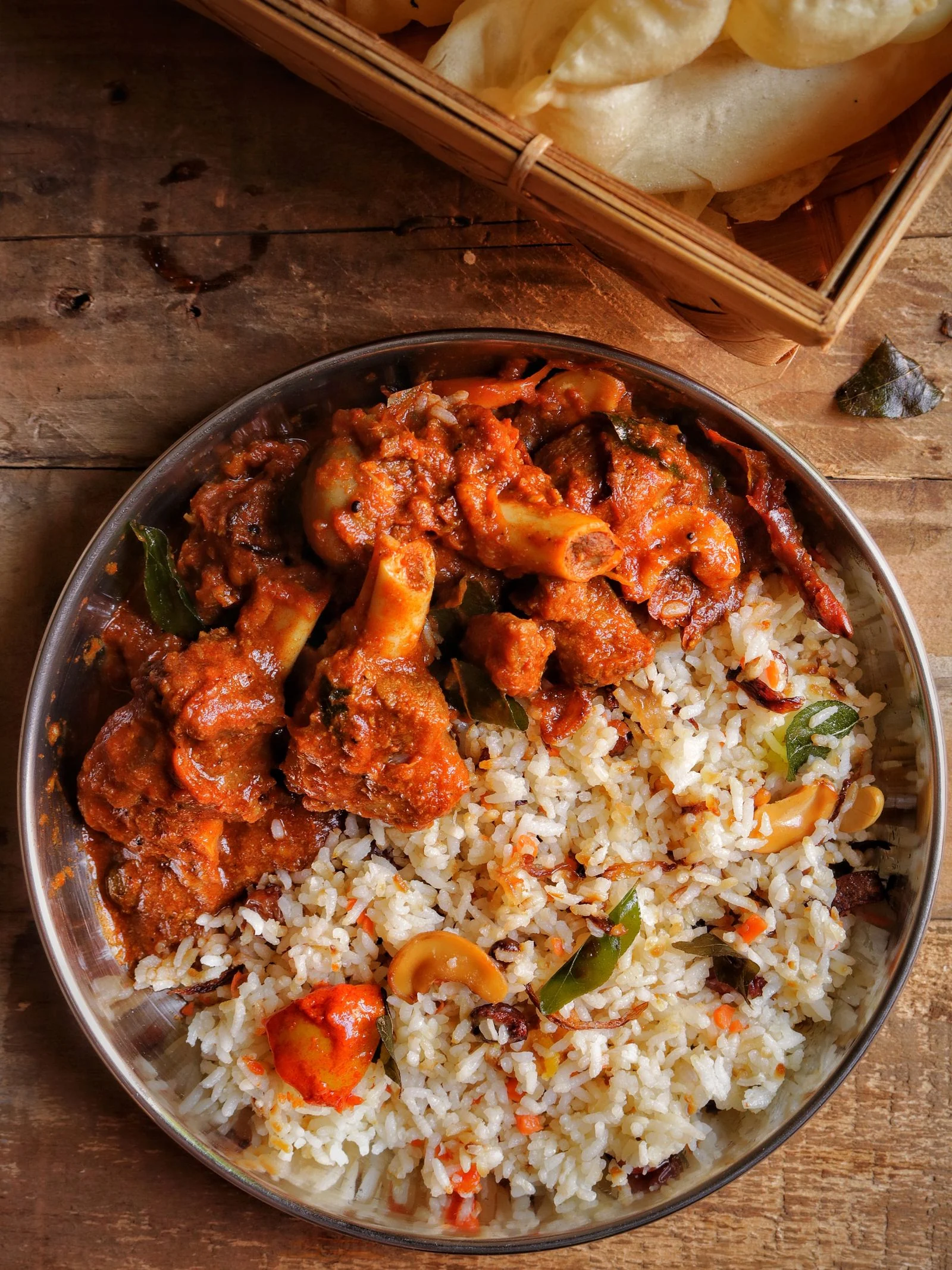 Yellow Curry Chicken plated Thai meal