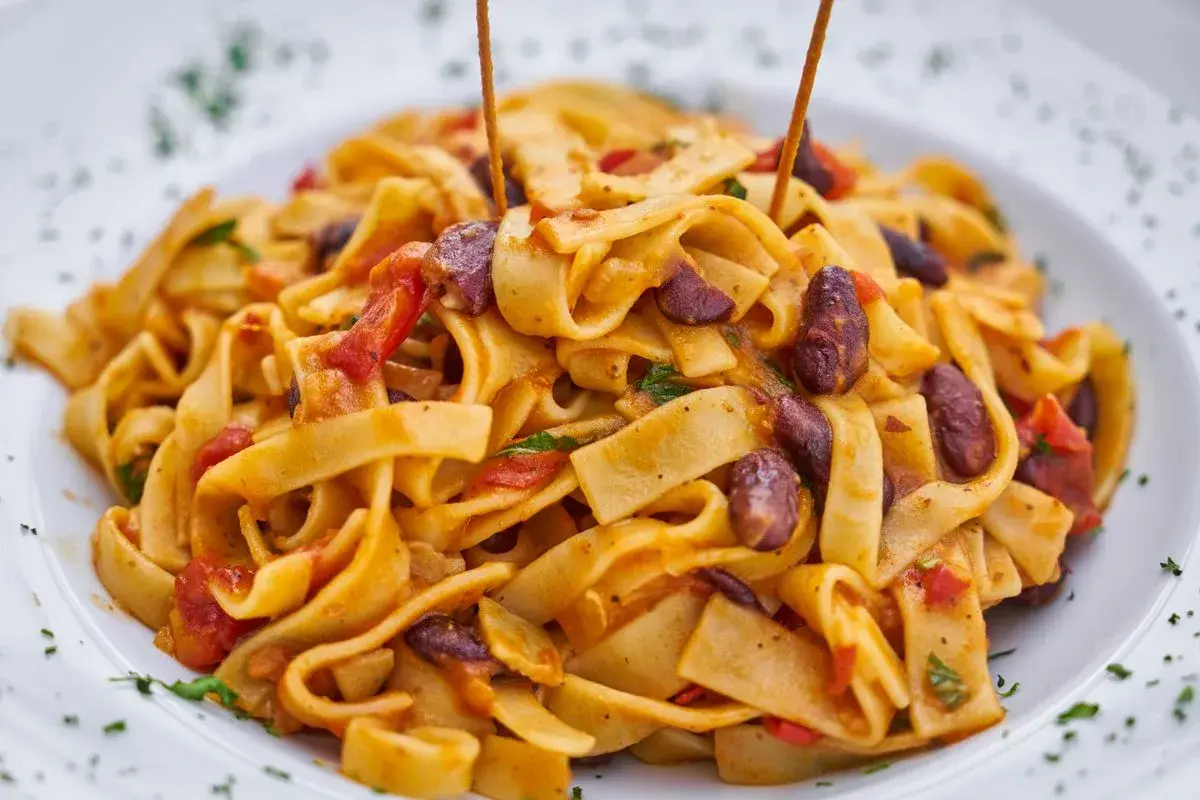 Tortellini Pasta Salad dish plated