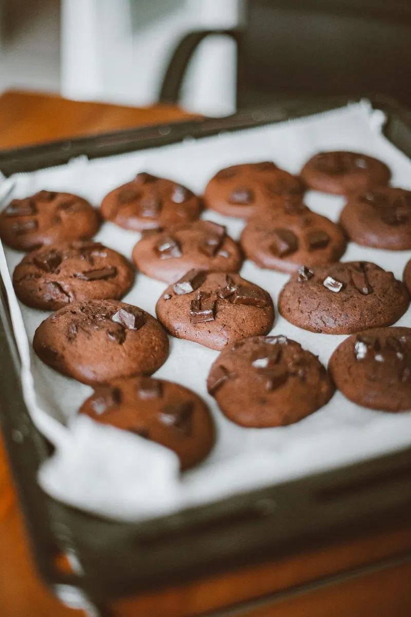 Brownie Mix Cookies dish plated