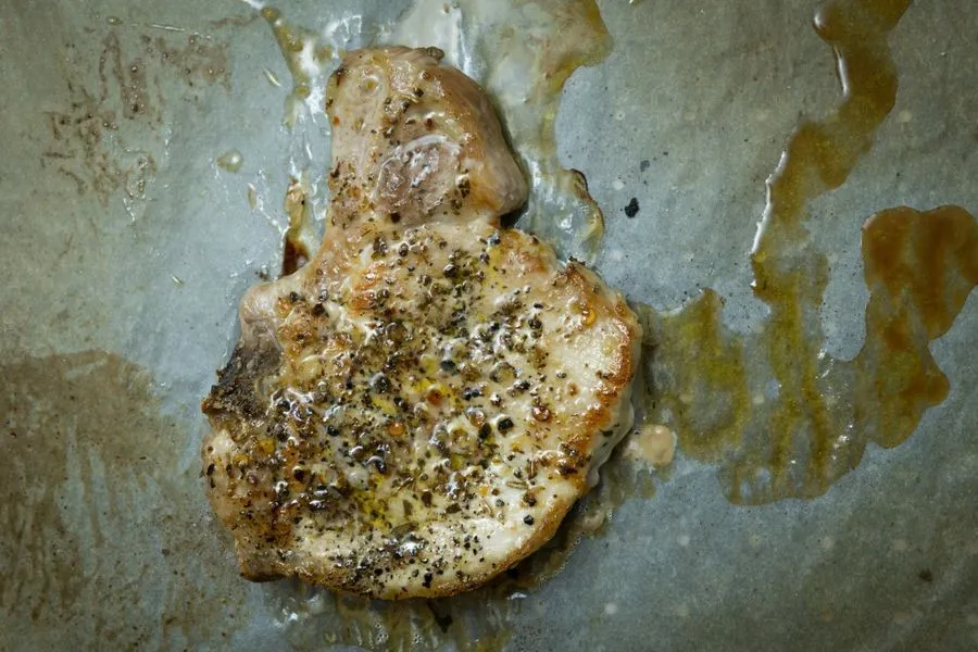 Sheet Pan Pork Chops dish plated