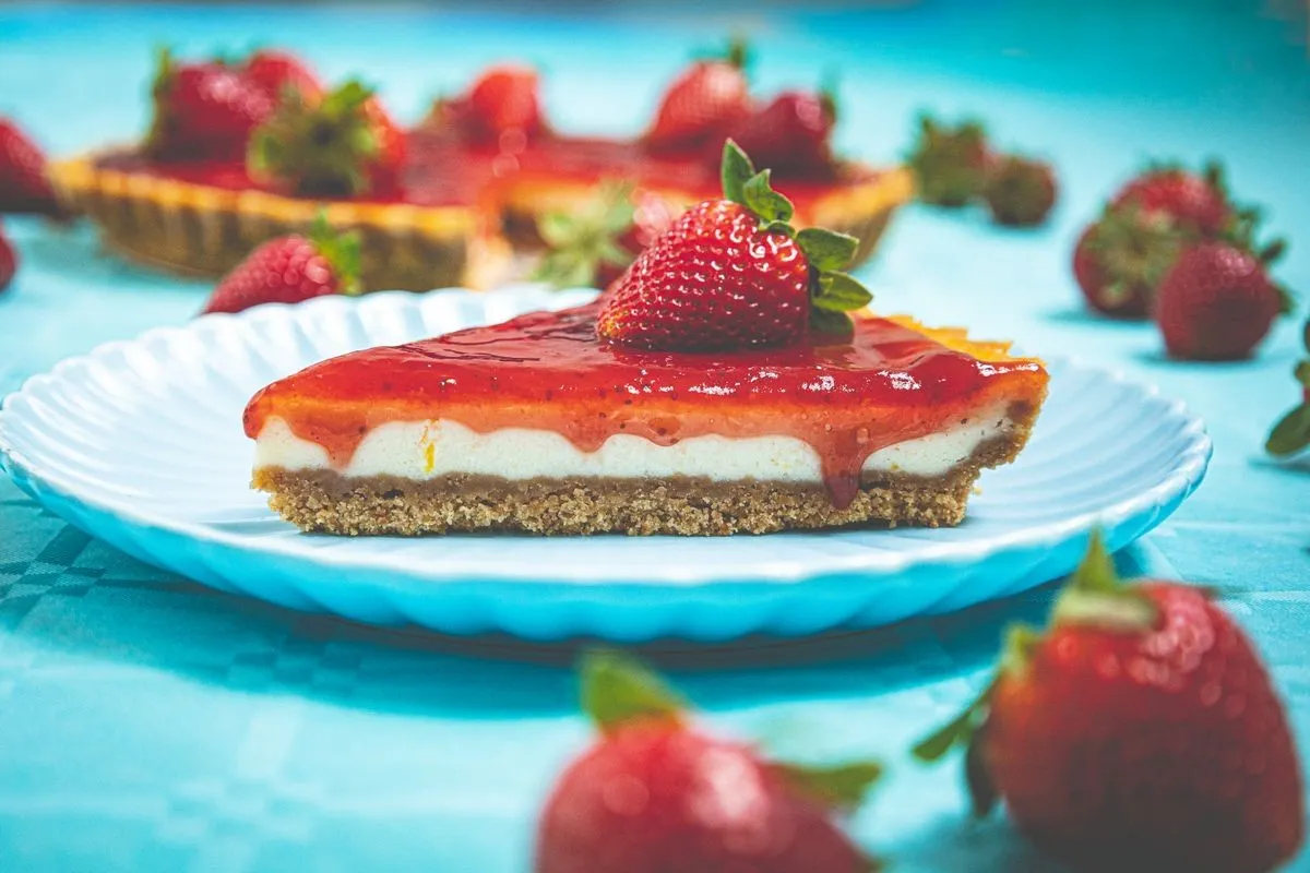 Strawberry Cream Cheese Icebox Cake dish plated