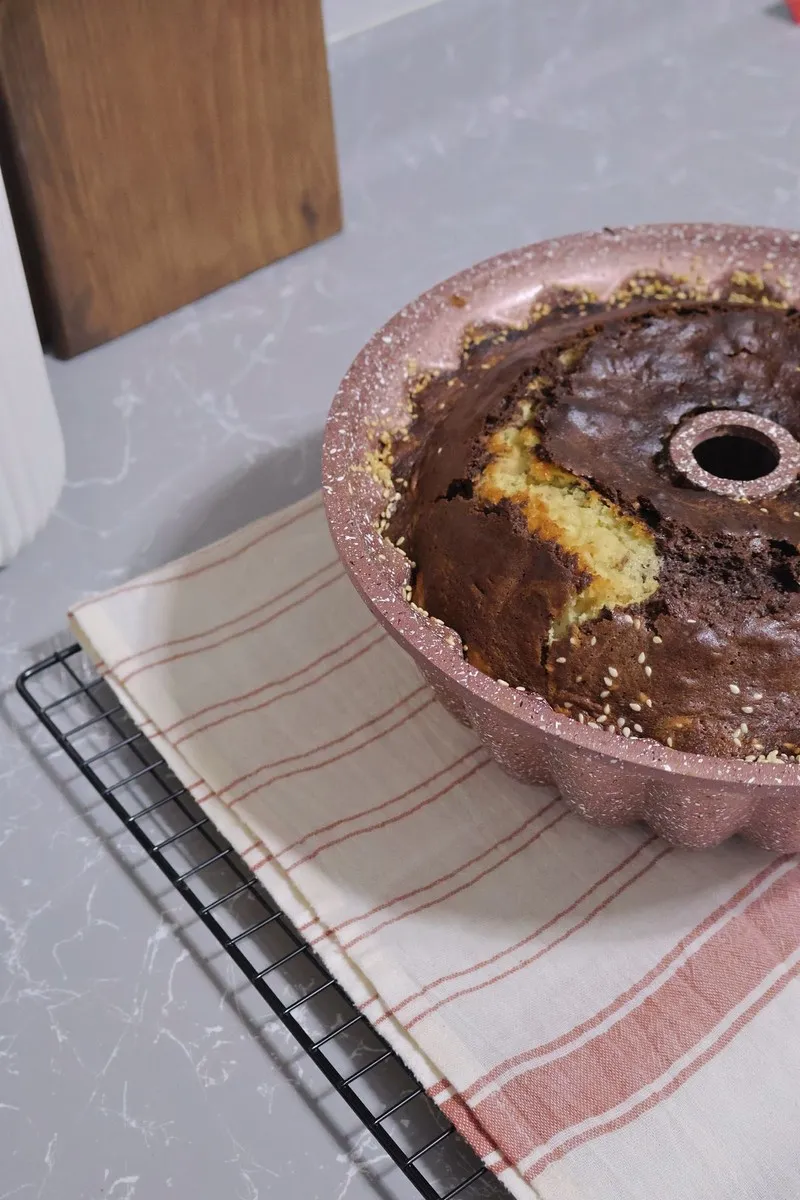 Marble Cake dish plated