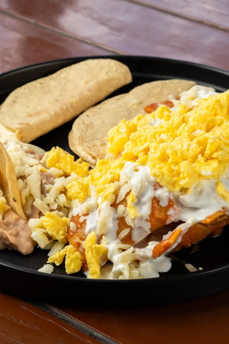 Mexican Egg Scramble dish plated