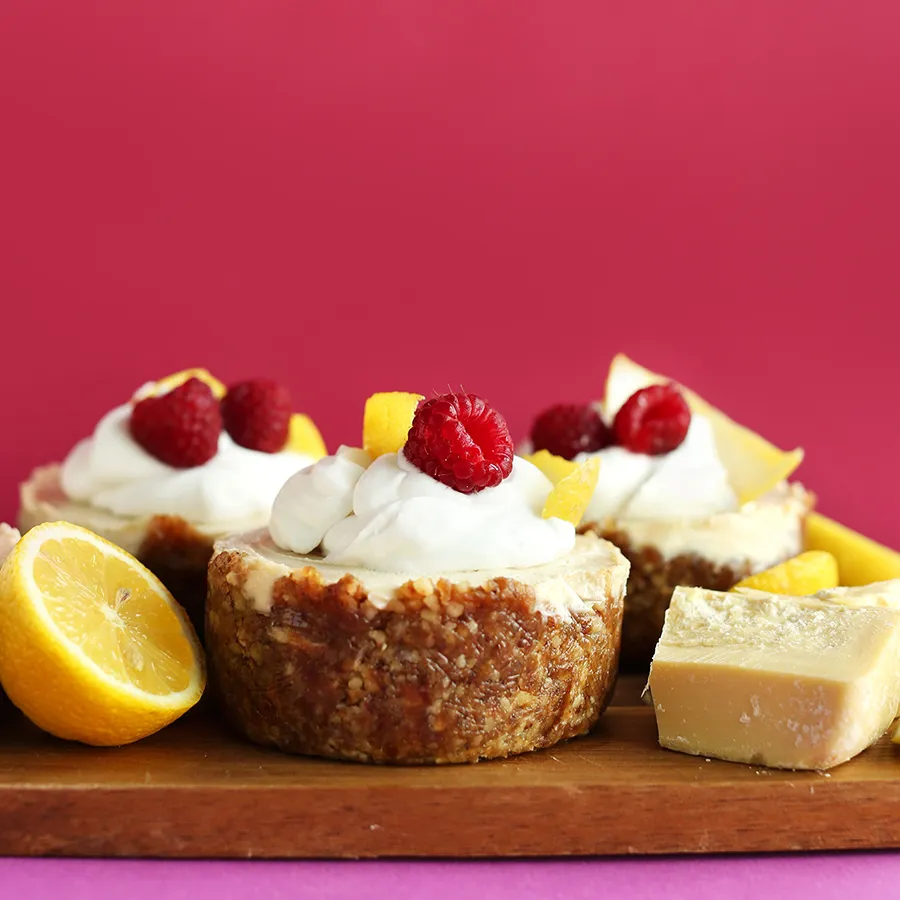 White Chocolate Lemon Cheesecake (Vegan + GF)