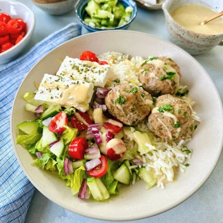 Greek Meatball Bowl