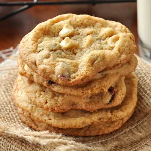 Whole Wheat White Chocolate Cranberry Cookies with Sea Salt