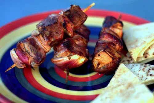 grilled lamb kebabs + tzatziki