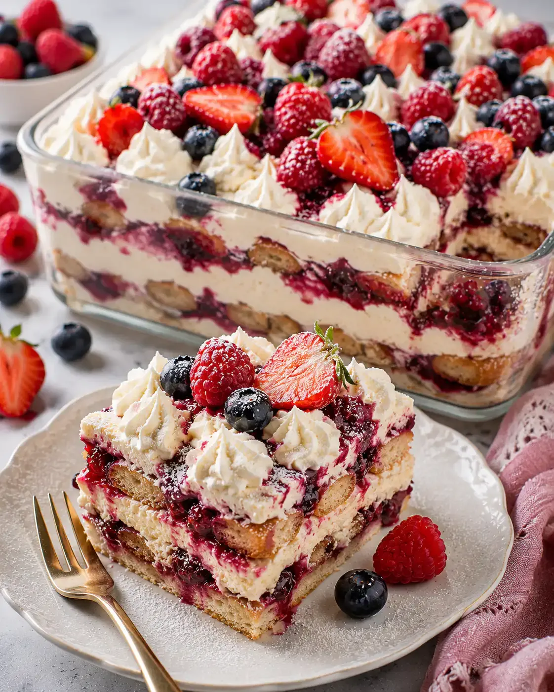 Easy Berry Chantilly Tiramisu – Creamy and Irresistible