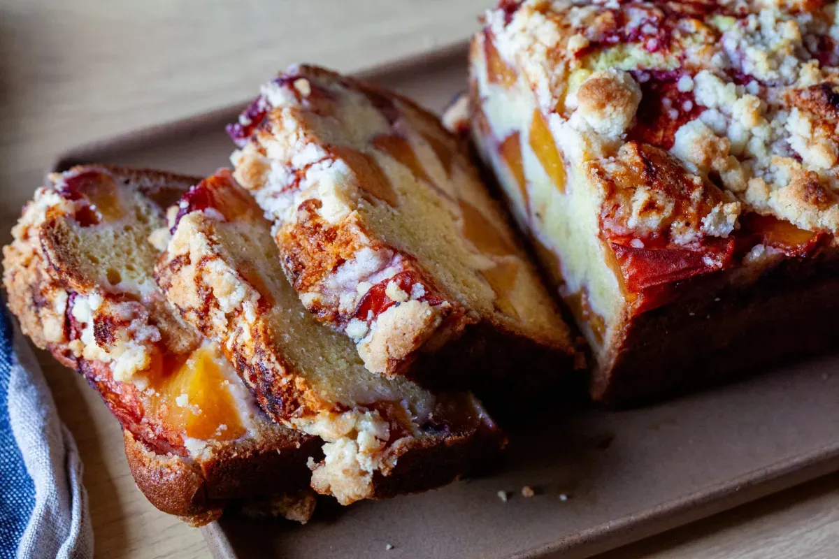 peach cobbler loaf