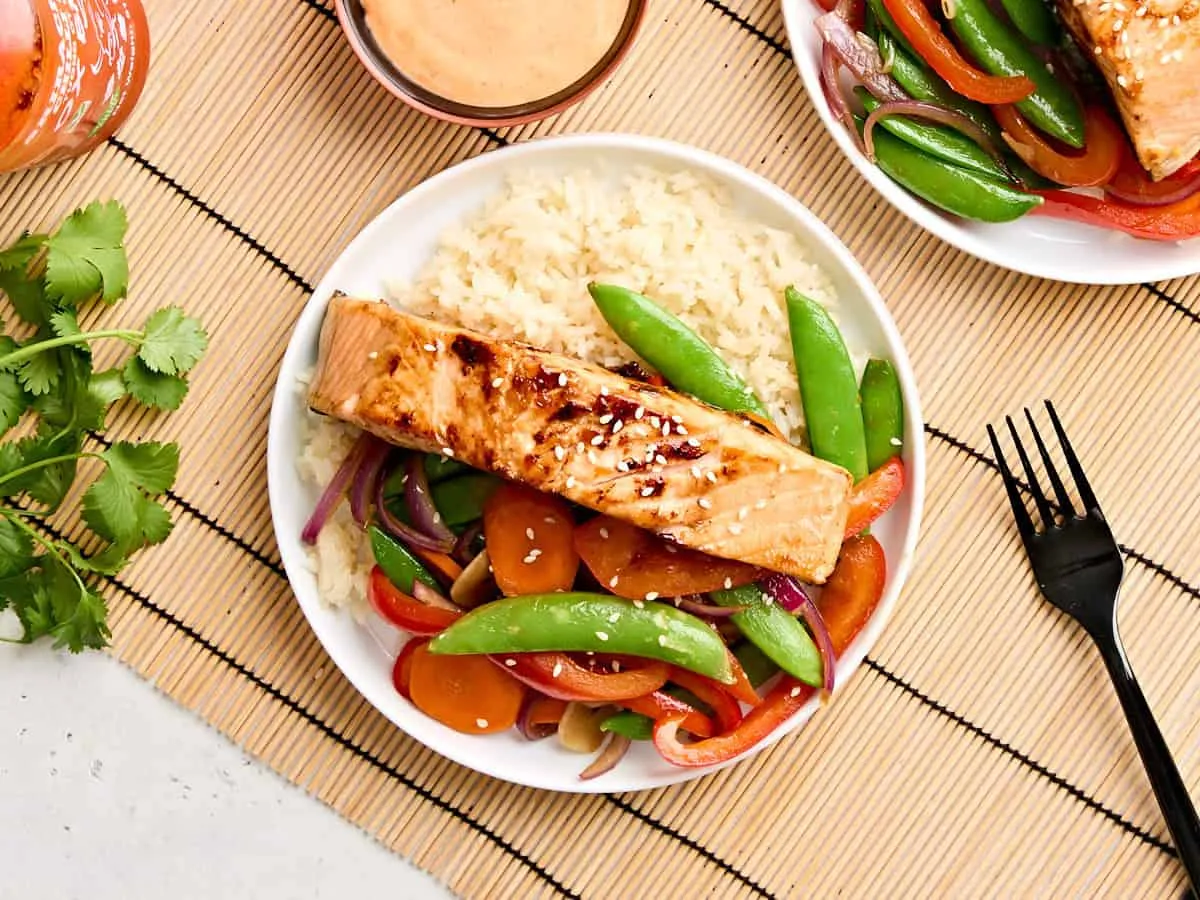Teriyaki Salmon with Sriracha Mayo