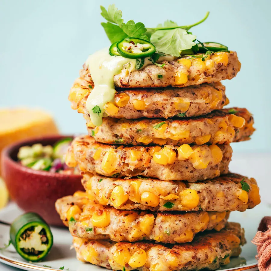 Easy Jalapeño Corn Fritters (Vegan)