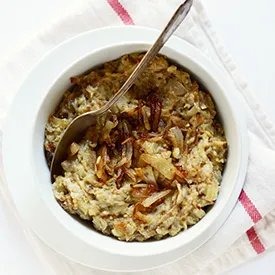 Creamy Eggplant & Caramelized Onion Dip (Kashke Bademjan)