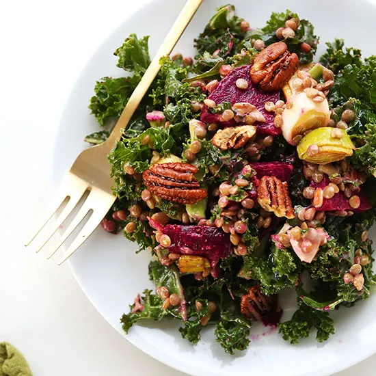 Kale, Lentil & Roasted Beet Salad