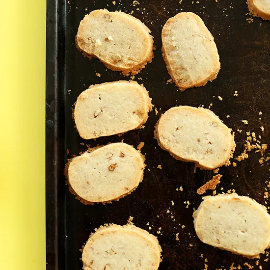 Vegan Gluten-Free Banana Pecan Shortbread (Butter-Free)