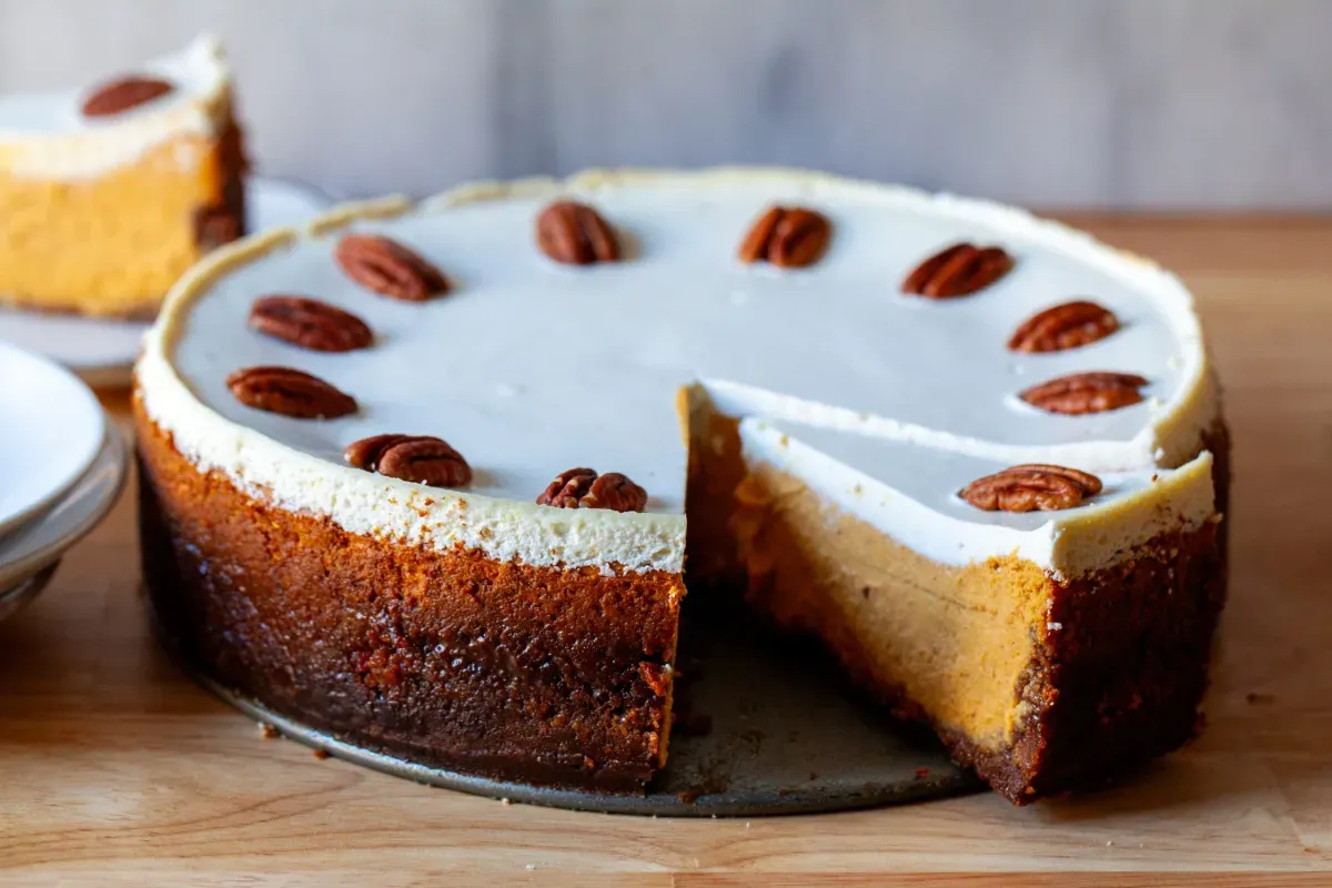 bourbon pumpkin cheesecake