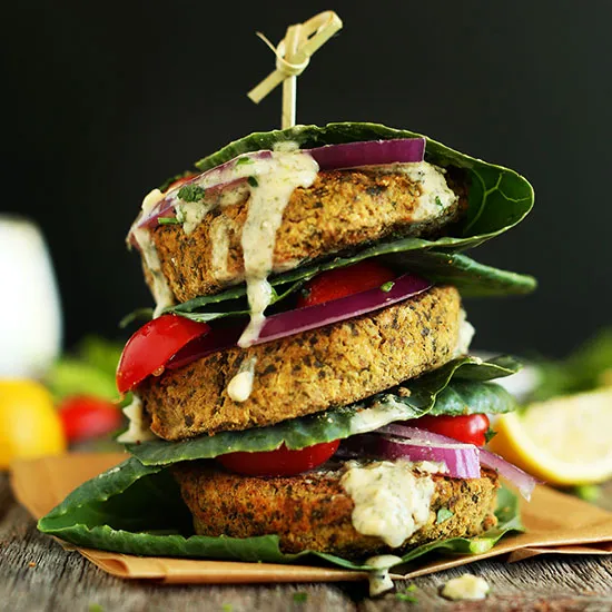 Baked Falafel Burgers