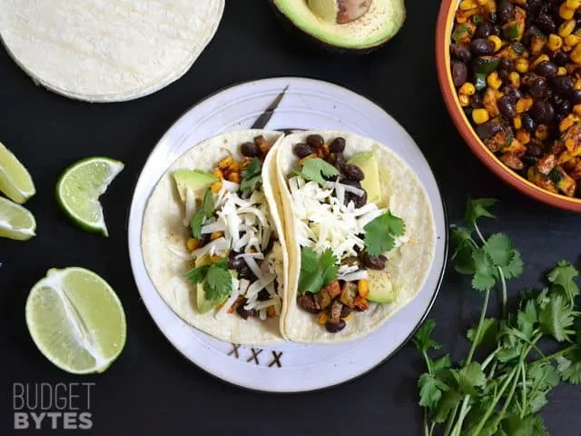 Roasted Corn & Zucchini Tacos