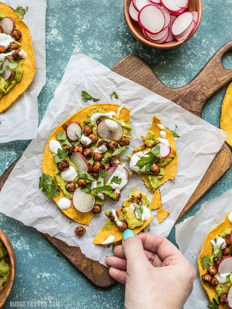 Spiced Chickpea Tostadas