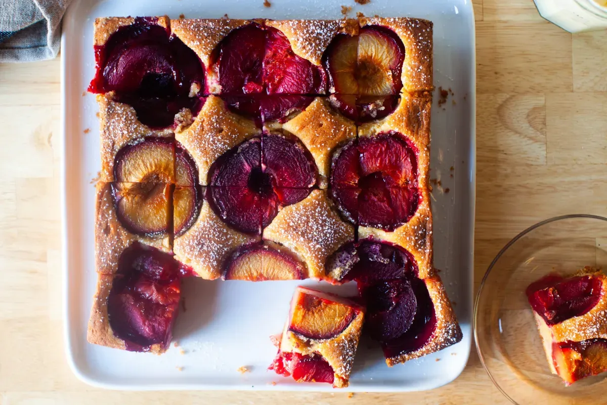 dimply plum cake