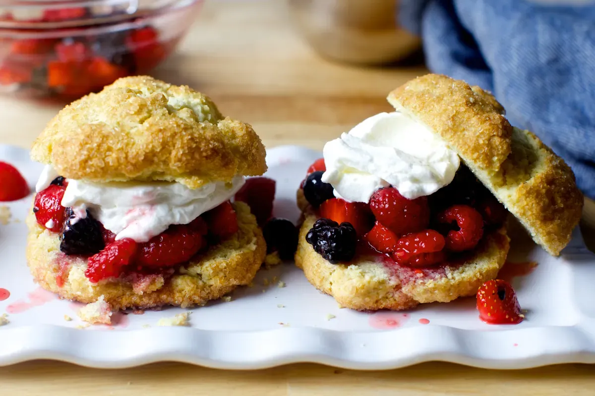 easy drop berry shortcakes