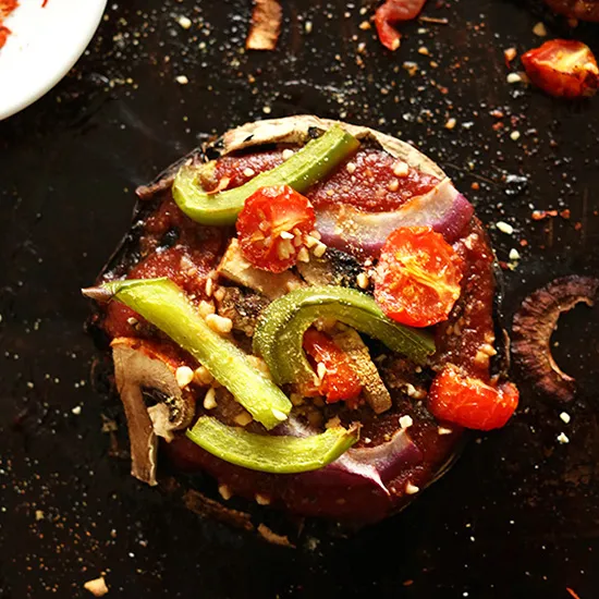 Vegan Portobello Pizzas