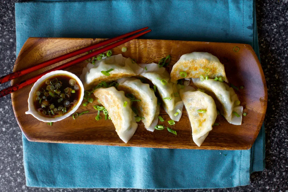 spring vegetable potstickers
