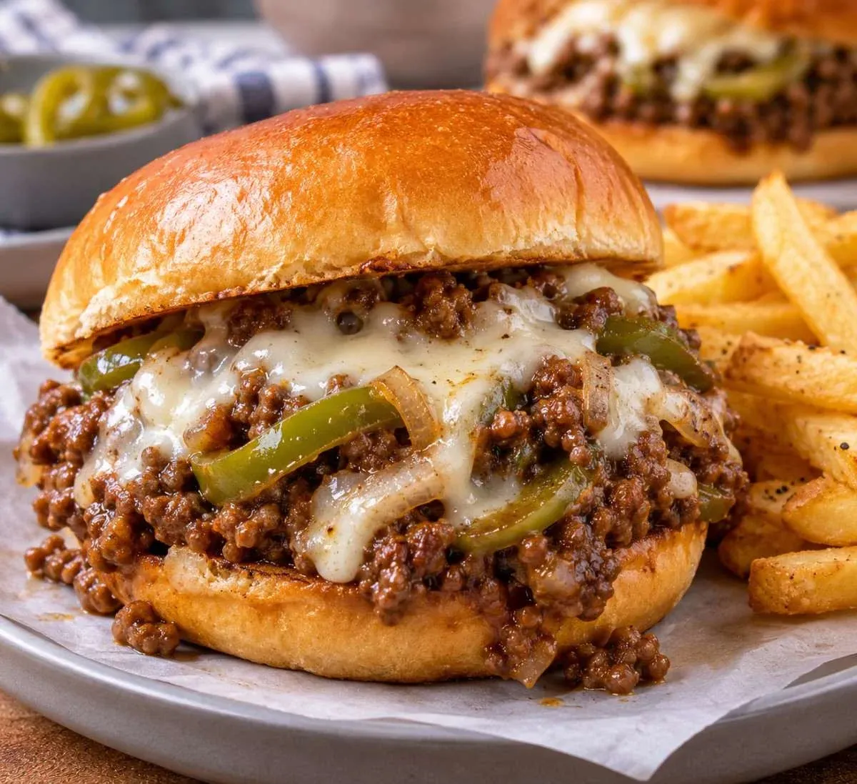 Philly Cheesesteak Sloppy Joes – Cheesy and Delicious