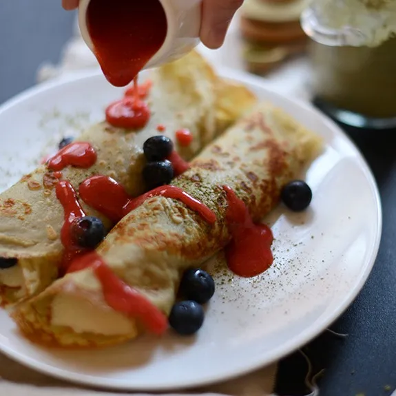 Gluten-Free Green Tea Crepes